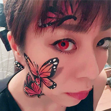 平岩由紀のフェイスペイント